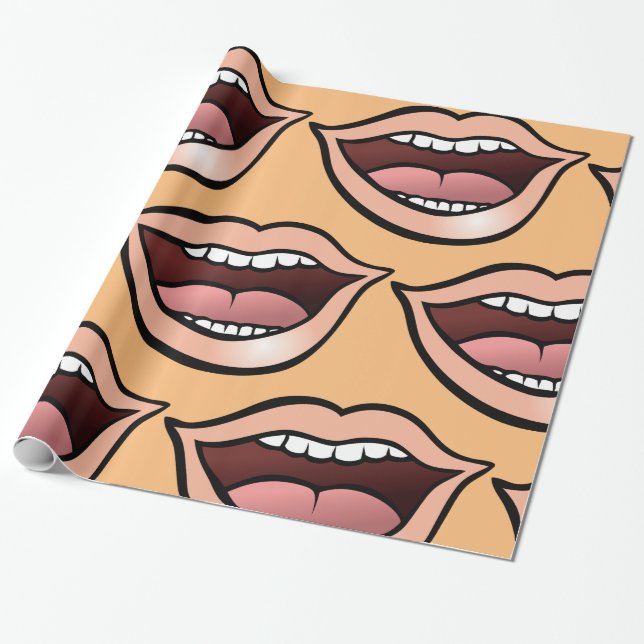 Papier Cadeau Bouche ouverte (Déroulé)