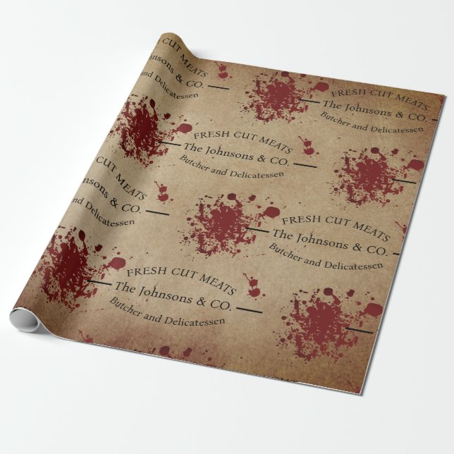 Papier Cadeau Boucher personnalisé déplaisant (Déroulé)