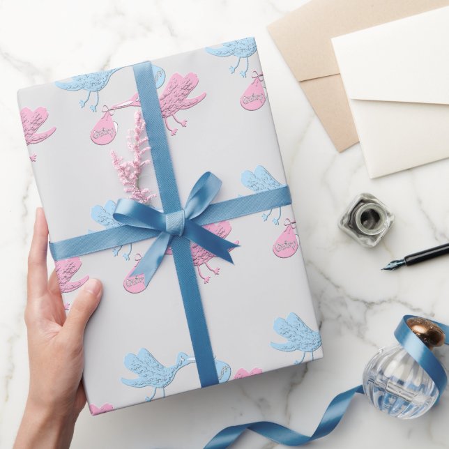 Papier Cadeau Bouches roses bleues (Cadeaux)