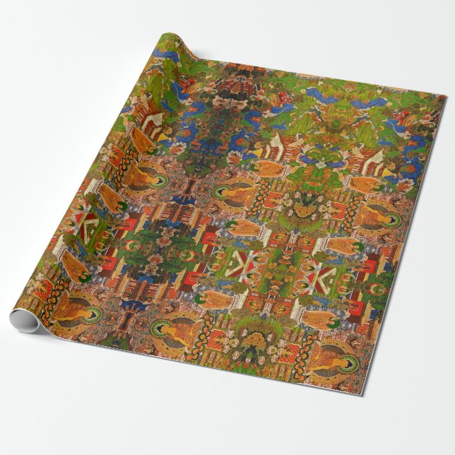 Papier Cadeau Bouddhisme bouddhiste de Bouddha bénissant le (Déroulé)