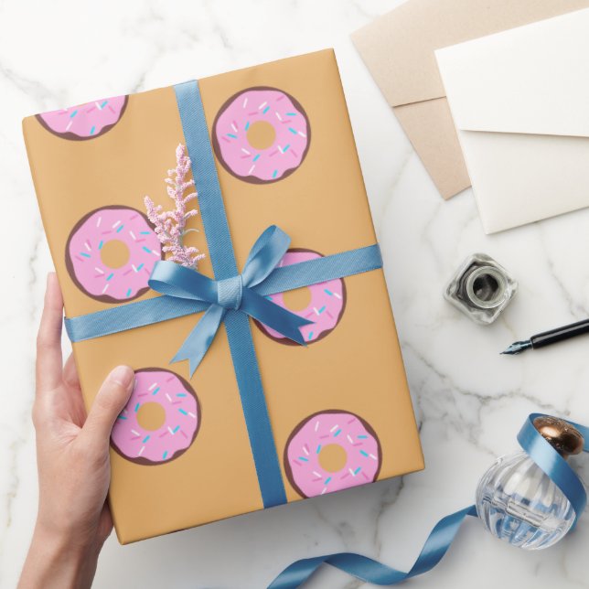 Papier Cadeau Bouillie de chocolat rose (Cadeaux)