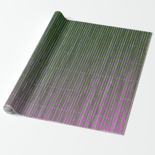 PAPIER CADEAU BOUILLOIRE À CADEAU MAGENTA VERT FONCÉ STRIPES