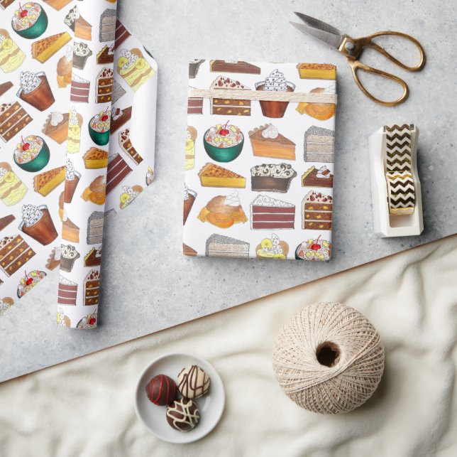 Papier Cadeau Boulangerie Sud Desserts alimentaires USA Amérique (Artisanat)