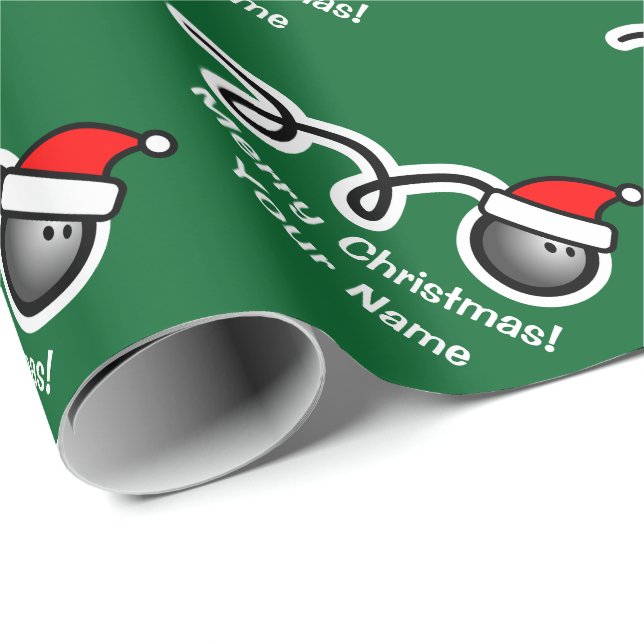 Papier Cadeau Boule de bowling de casquette du papier (Coin rond)