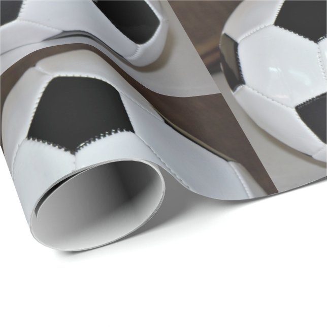 Papier Cadeau Boule de football (Coin rond)
