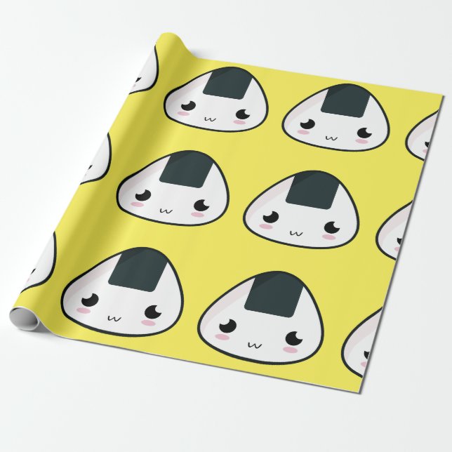 Papier Cadeau Boule de riz de Kawaii (Déroulé)