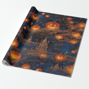 Papier Cadeau Boule Jack-O'-Lantern