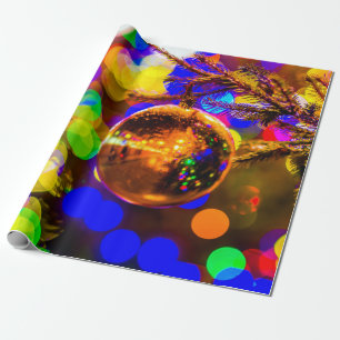 Papier Cadeau Boule Jaune, Lumières