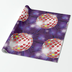 Papier Cadeau Boule Red Disco