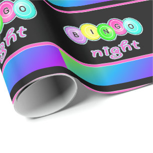Papier Cadeau Boules de bingo-test de nuit de bingo-test