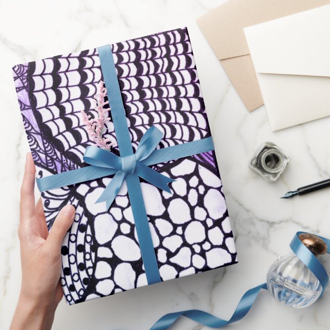 Papier Cadeau Boules de design à carreaux pour cadeaux Hanoukka (Cadeaux)