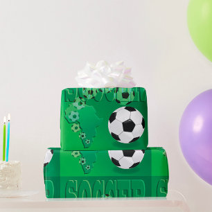 Papier Cadeau Boules de soccer enveloppant du papier