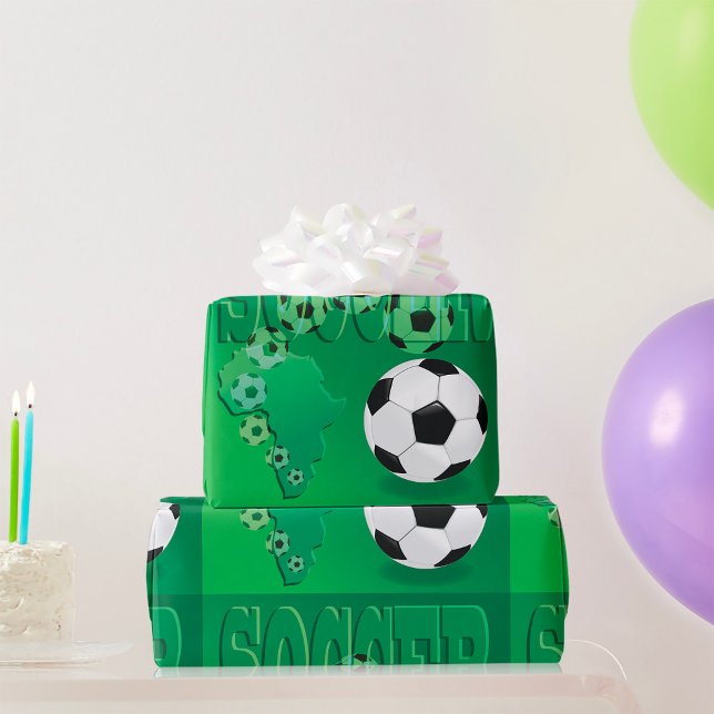 Papier Cadeau Boules de soccer enveloppant du papier (Créateur téléchargé)
