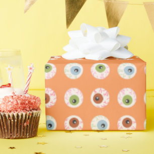 Papier Cadeau Boules d'yeux éffrayantes