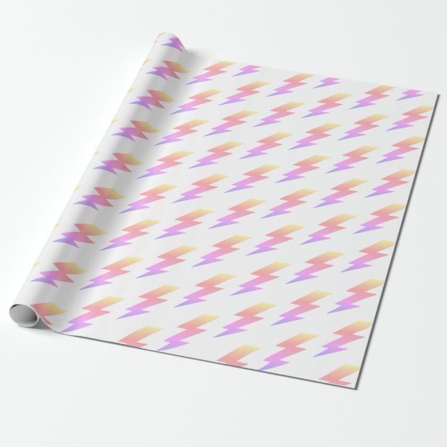 Papier Cadeau Boulon de foudre d'arc-en-ciel (Déroulé)