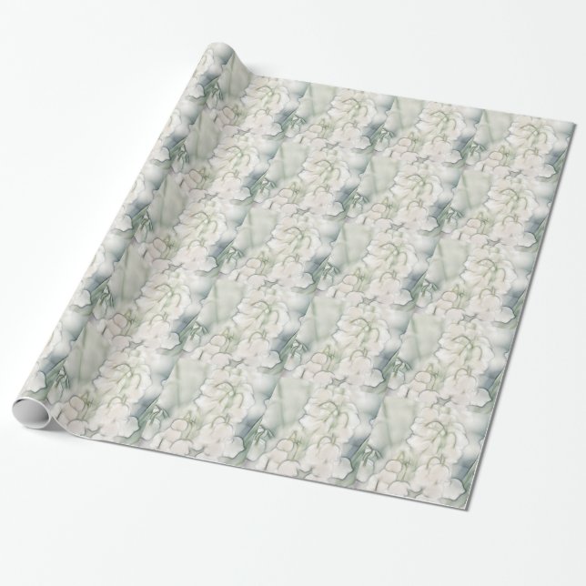 Papier Cadeau Bouquet de fleur du muguet (Déroulé)