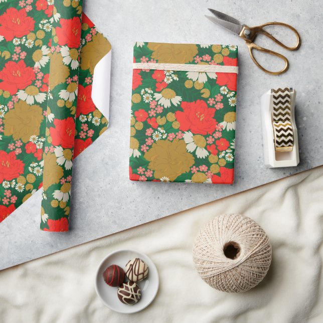 Papier Cadeau Bouquet de fleurs (Artisanat)