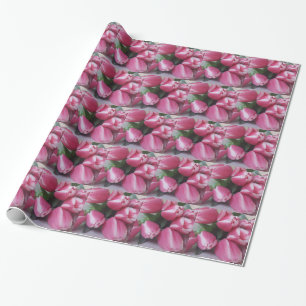 Papier Cadeau Bouquet de Pink Tulips, Flowers