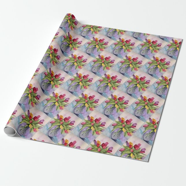 Papier Cadeau Bouquet du Colorful (Déroulé)