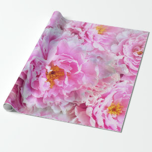 Papier Cadeau Bouquet floral d'été Pink Peony