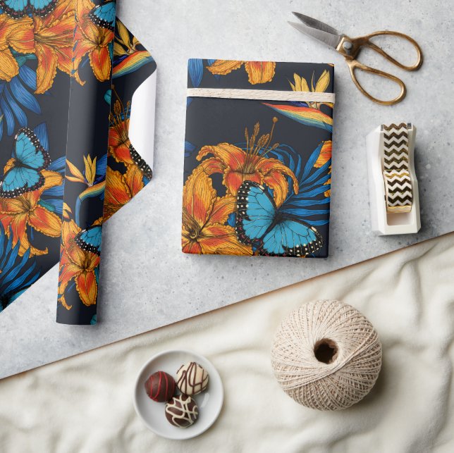 Papier Cadeau Bouquet tropical (Artisanat)