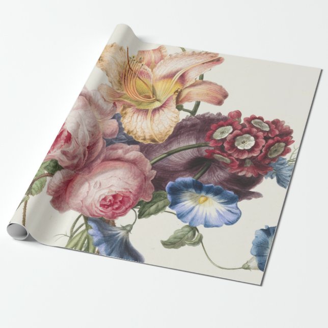 Papier Cadeau Bouquet vintage (Déroulé)