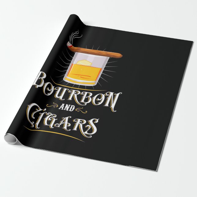 Papier Cadeau Bourbon Et Cigares (Déroulé)