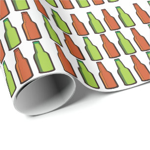 Papier Cadeau Bouteille de bière Boire Fête