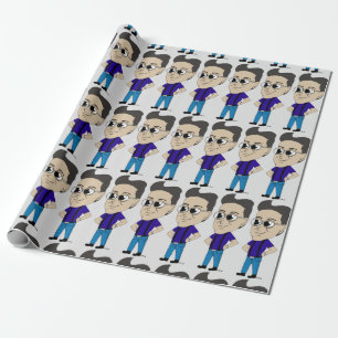 Papier Cadeau bouton chibi