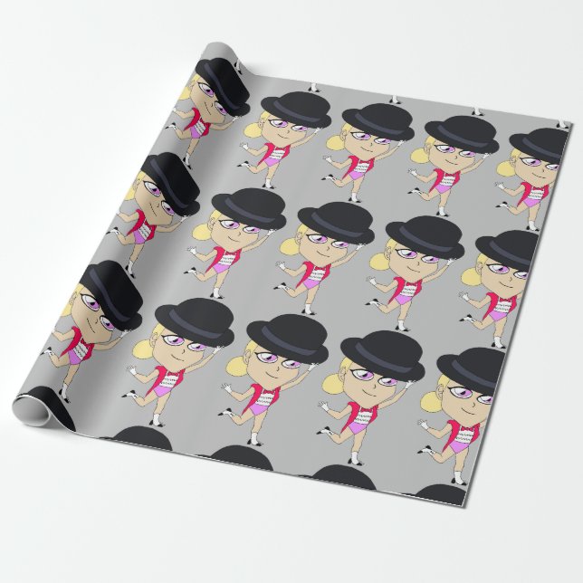 Papier Cadeau bouton chibi (Déroulé)