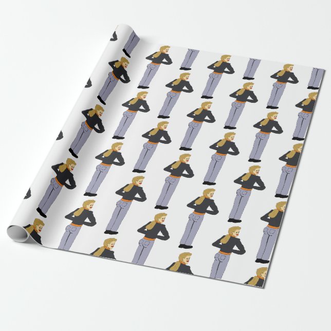 Papier Cadeau bouton fille (Déroulé)