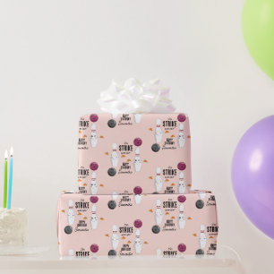 Papier Cadeau Bowling Pizza Grève Un Anniversaire de enfant Amus
