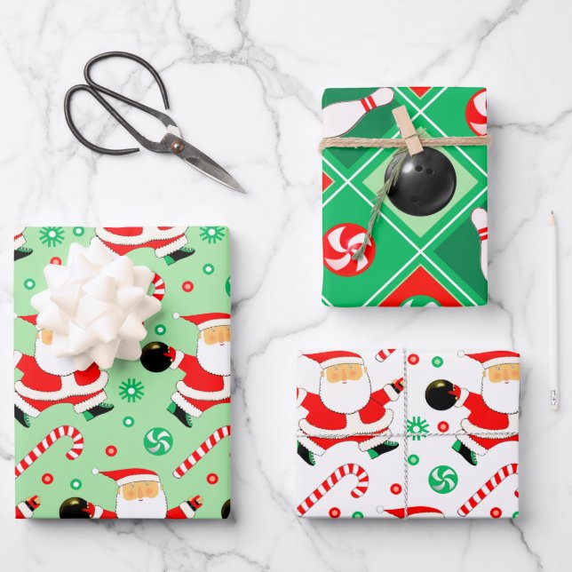 Papier cadeau Bowling Vacances (Recto)