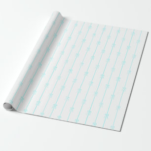 Papier Cadeau Bows bleus et papier d'enveloppement à bande