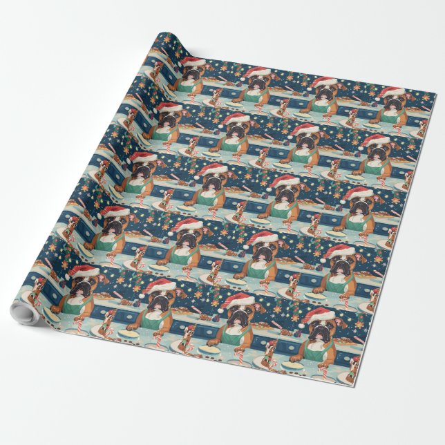 Papier Cadeau Boxer Gîtes : Noël festif (Déroulé)