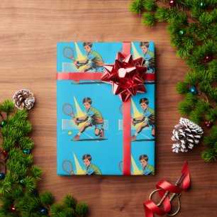 Papier Cadeau Boy Tennis Anniversaire Party