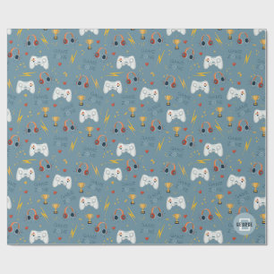 Papier Cadeau Boys Blue Video Jeu Enfants Cool Anniversaire