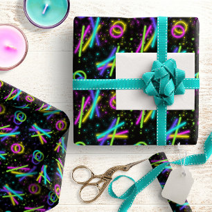 Papier Cadeau Bracelet Motif Neon Glow Stick ID923