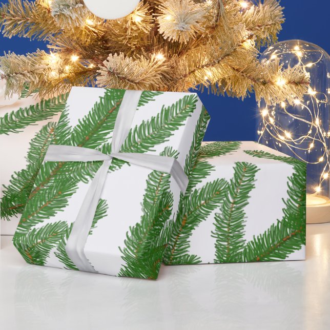 Papier Cadeau branches de sapin de Noël (Vacances)