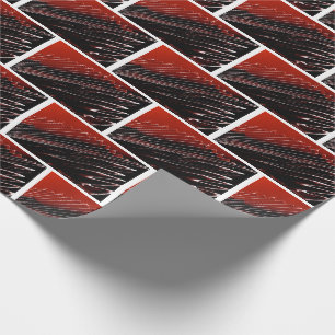 Papier Cadeau Brick rouge et noir