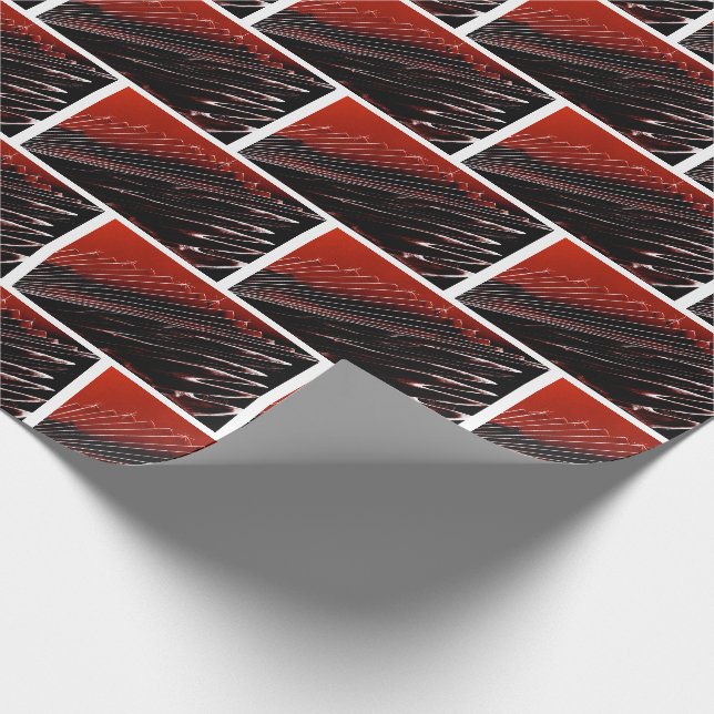 Papier Cadeau Brick rouge et noir (Coin)