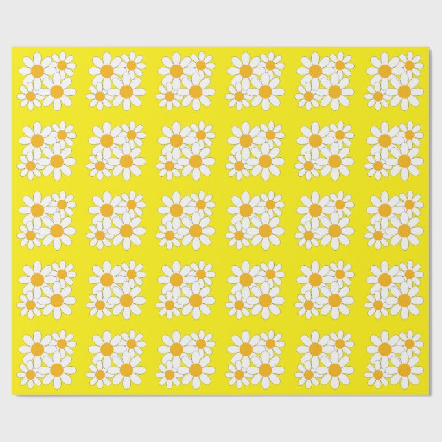 Papier Cadeau Bright and Bold Daisy (Plat)