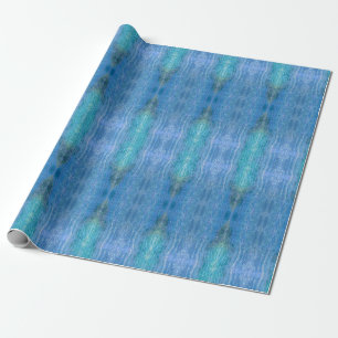 Papier Cadeau Brillant, Cosmique, Bleu Iridescent