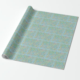 Papier Cadeau brique bleue motif art abstrait couleur pastel
