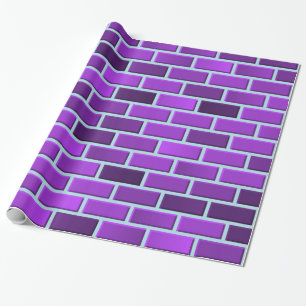 Papier Cadeau Briques violettes