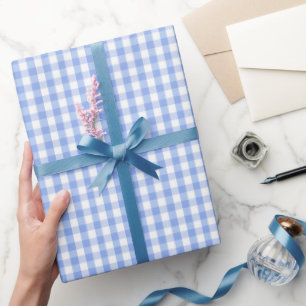 Papier Cadeau Brise Gingham Bleu