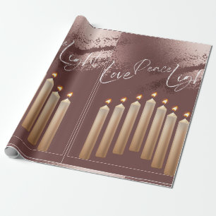 PAPIER CADEAU BRONZE HANOUKKA THEMED WRAPPER PAPIER