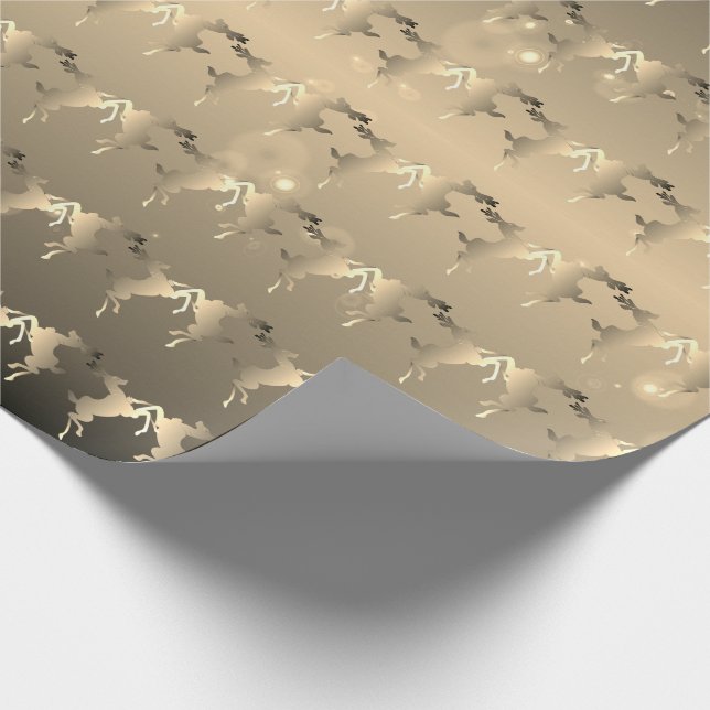 Papier Cadeau Bronze pâle de rennes de danse (Coin)