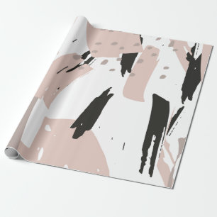 Papier Cadeau Broussailler Crash Moderne Abstrait Brush Strokes