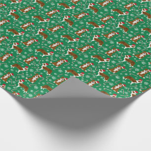 Papier Cadeau Brown Collie Doigt de Noël